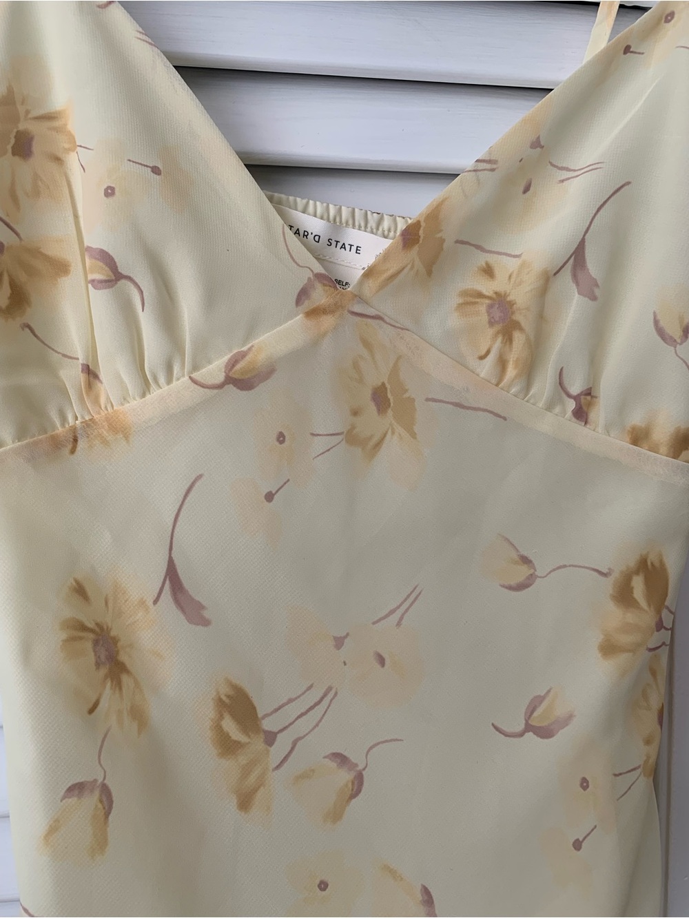 Women’s Yellow Floral Slip Dress - Picture 9 of 9